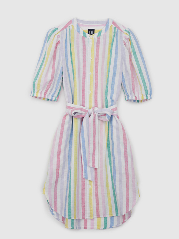 GAP Gestreiftes Minikleid aus Leinen GAP