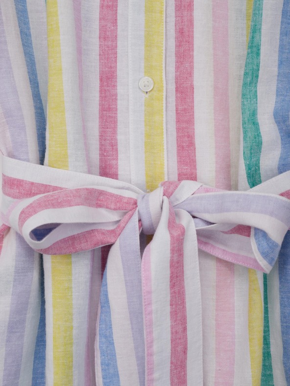 GAP Gestreiftes Minikleid aus Leinen GAP