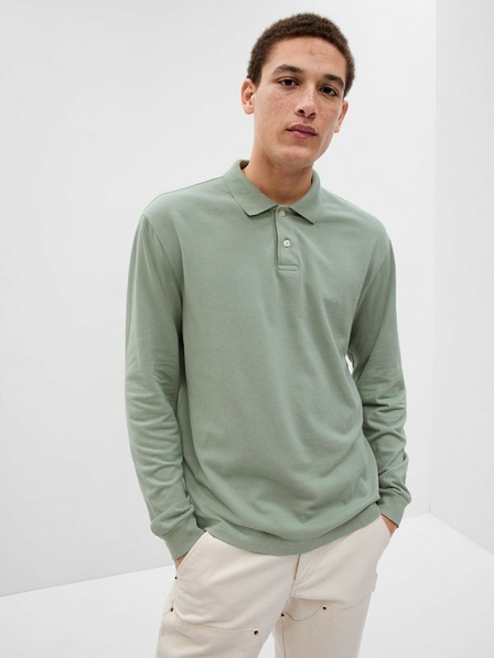 GAP Polo Shirt Pique mit langen Ärmeln GAP
