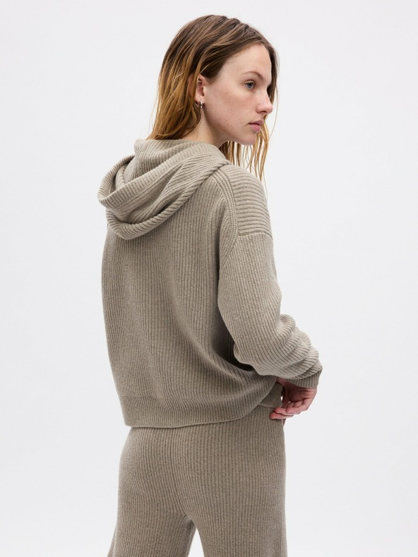 GAP Strickpullover mit Kapuze CashSoft Crop cropped GAP