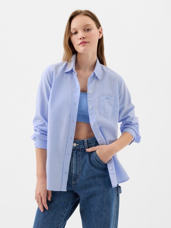 GAP Damen Oxfordhemd mit Logo GAP