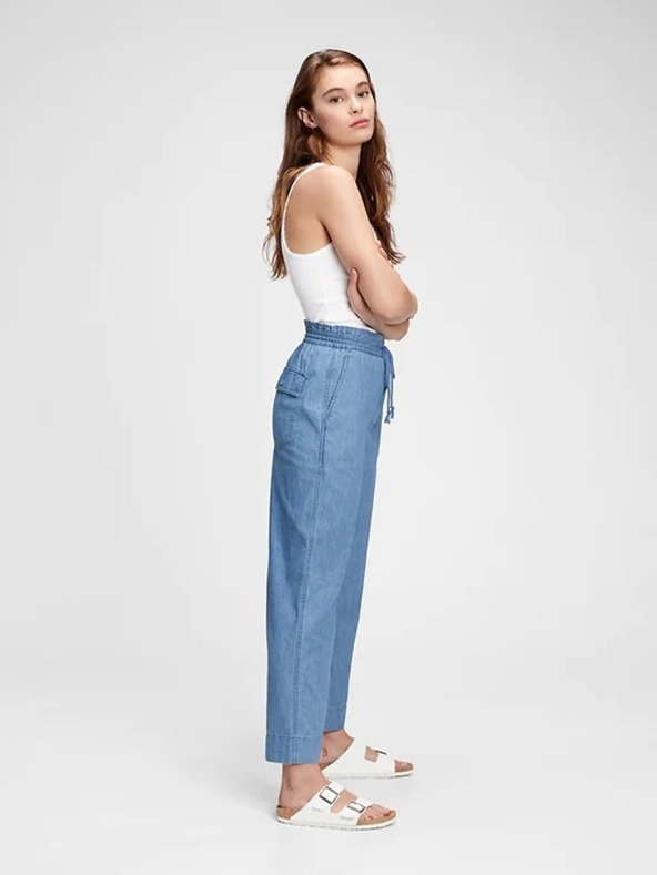 GAP High Rise Chambray Wide-Leg Hose von GAP