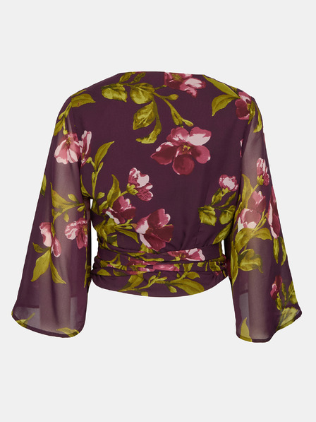 Orsay Lila Damen-Wickelbluse mit Blumenmuster ORSAY