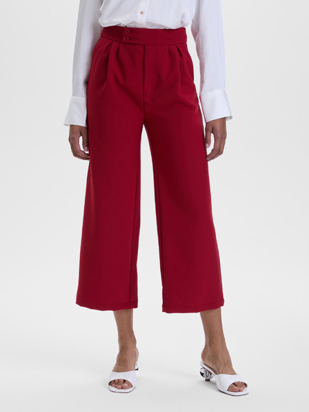 Orsay Rote Damen-Hose mit weitem Bein ORSAY