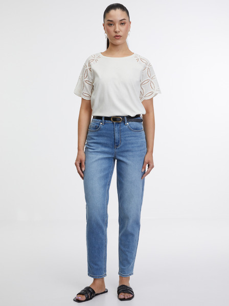 Orsay Cremefarbenes Damen-T-Shirt ORSAY