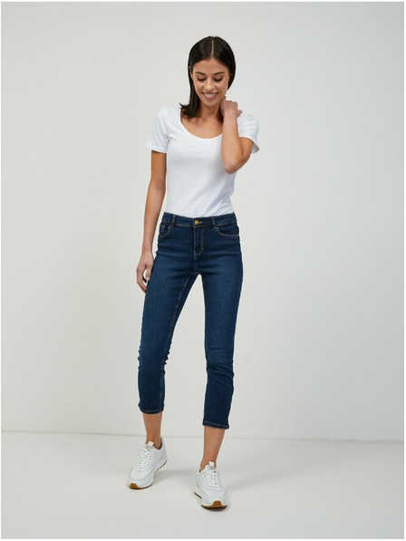 Orsay Dunkelblau verkürzte Slim-Fit-Jeans von ORSAY