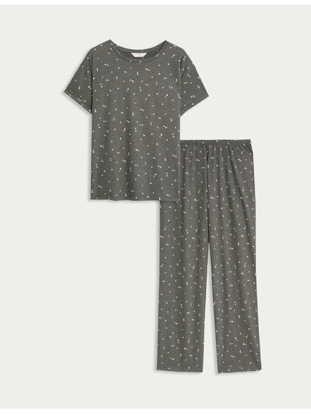 Marks & Spencer Pajama set with print and high cotton content Marks & Spencer grey