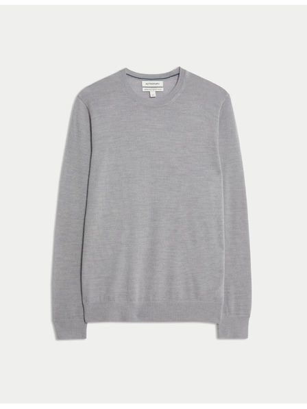 Marks & Spencer Pullover aus reiner, besonders feiner Merinowolle von Marks & Spencer grau