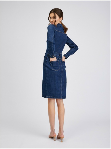 Orsay Dunkelblaues Damen-Denim-Kleid ORSAY