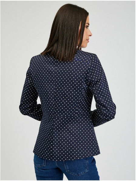 Orsay Dunkelblaue gepunktete Damenjacke ORSAY