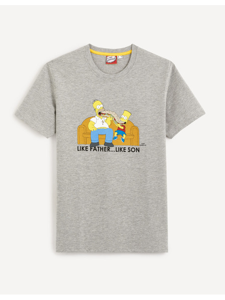 Celio Graues Herren Celio Die Simpsons T-Shirt