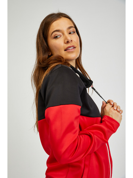 Sam 73 Schwarzes und rotes Damen-Sweatshirt mit Reißverschluss SAM73 Octans