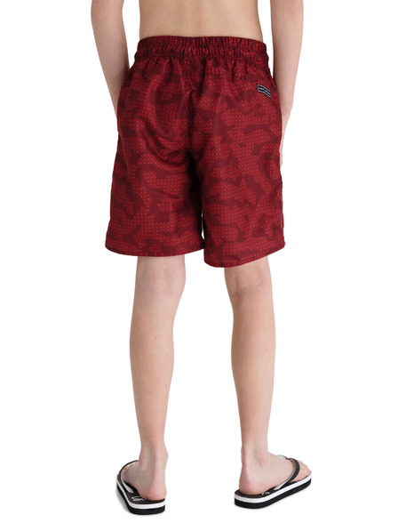 Sam 73 Rote gemusterte Badehose für Jungen SAM 73