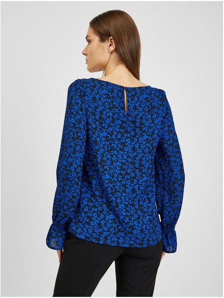 Orsay Schwarz-blaue geblümte Bluse ORSAY