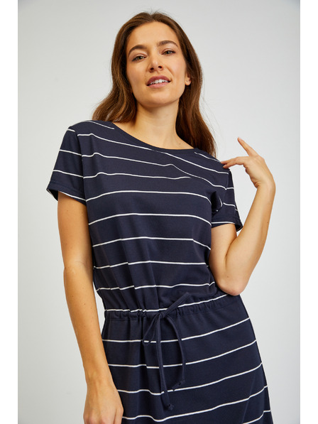 Sam 73 Dunkelblau gestreiftes Damenkleid SAM73 Columba