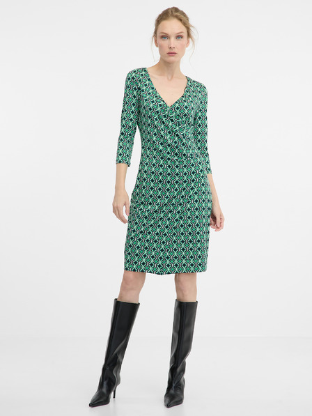 Orsay Grünes knielanges Damenkleid ORSAY