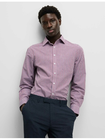 Marks & Spencer Karierte Hemden mit normalem Schnitt für einfaches Bügeln, 2 Stück Marks & Spencer rot