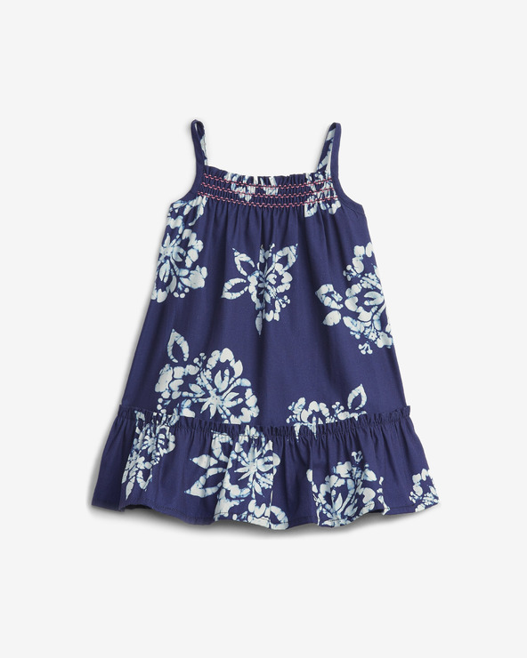 GAP Smocked Floral Kinderkleider Blau