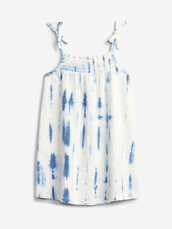 GAP Tie-Dye Smocked Kinderkleider Blau Weiß