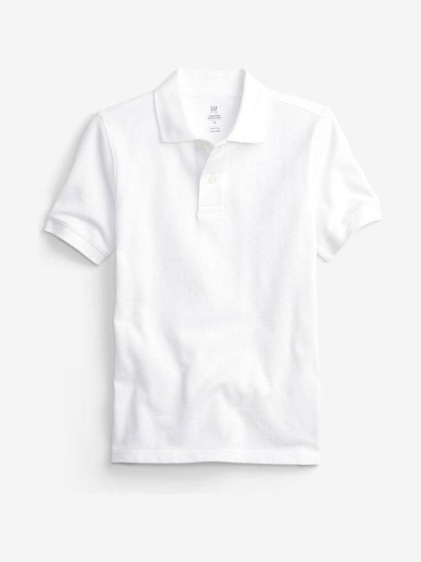 GAP Uni Polo T- Shirt Kinder Weiß