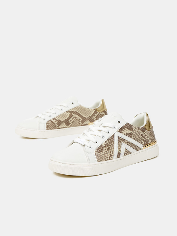 Aldo Weiße gemusterte Damen-Turnschuhe ALDO Fran