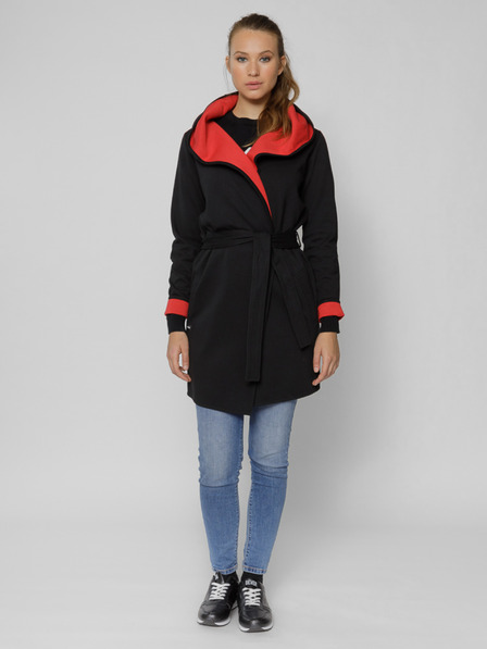 Devergo Rotes und schwarzes Damen Long-Sweatshirt Devergo