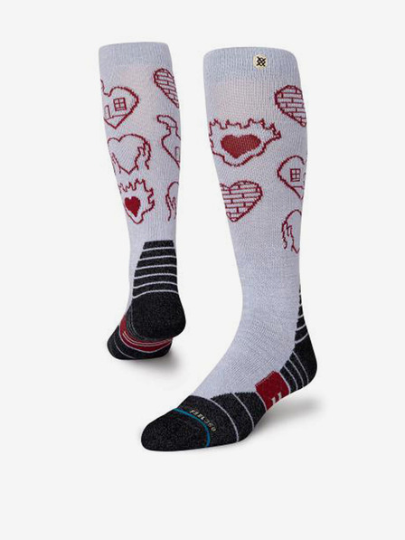 Stance Hellgraue gemusterte Socken aus Wollgemisch von Stance Poma für Damen