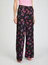 Orsay Schwarze Damenhose mit weitem Bein und Blumenmuster ORSAY