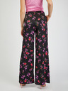 Orsay Schwarze Damenhose mit weitem Bein und Blumenmuster ORSAY