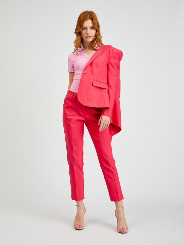 Orsay Dunkelrosa Damenhose mit Gürtel ORSAY