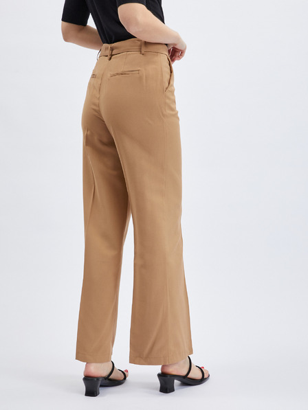 Orsay Hellbraune Damenhose mit Gürtel ORSAY