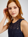 Orsay Dunkelblaues Damen Etuikleid mit Spitze ORSAY