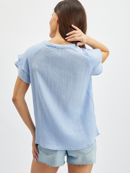 Orsay Hellblaue Damen Bluse ORSAY