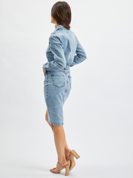 Orsay Hellblaues Damen-Denim-Kleid ORSAY