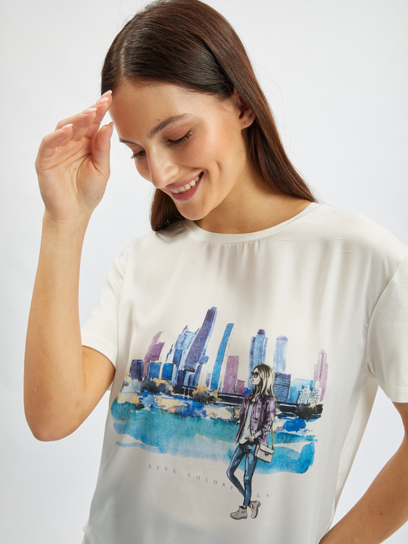 Orsay Weißes Damen T-Shirt ORSAY