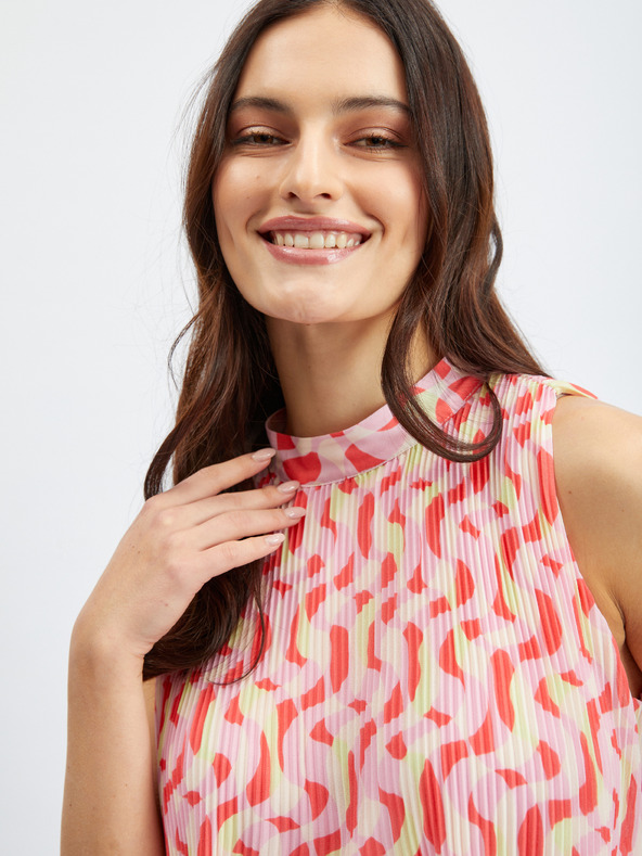 Orsay Rosa gemusterte Damenbluse ORSAY