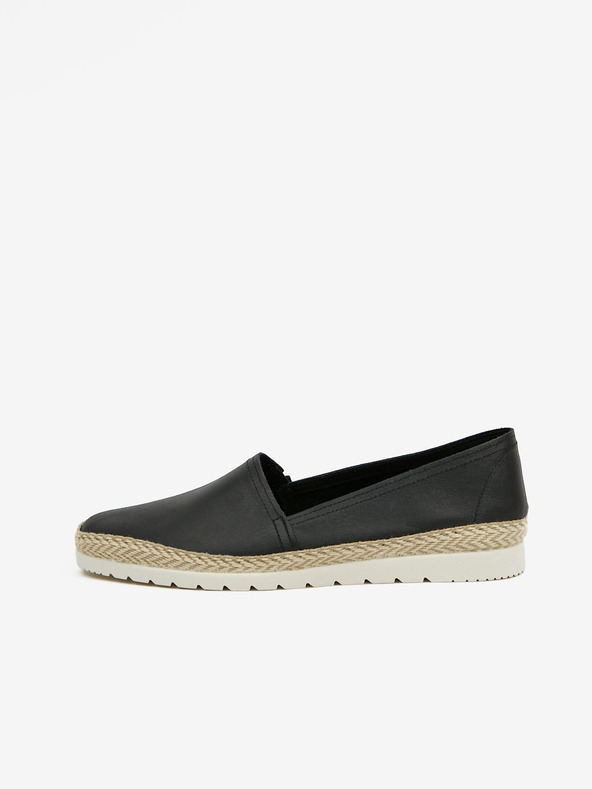 Ojju Schwarze Damenslipper aus Leder OJJU