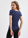 Orsay Dunkelblaues gemustertes Damen-T-Shirt ORSAY