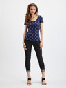 Orsay Dunkelblaues gemustertes Damen-T-Shirt ORSAY