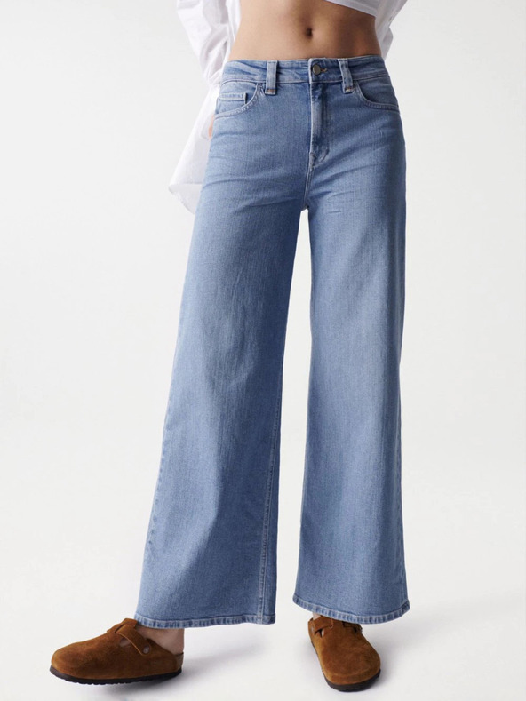 Salsa Jeans Blaue Damenjeans mit weitem Bein Salsa Jeans