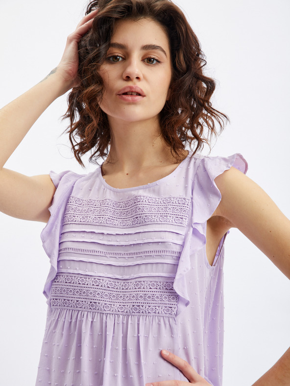 Orsay Lila Damenbluse ORSAY