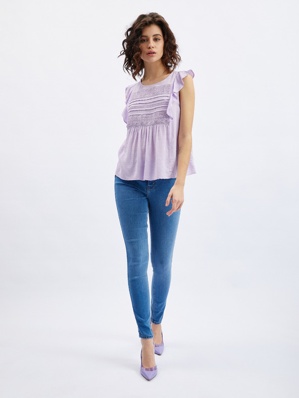 Orsay Lila Damenbluse ORSAY