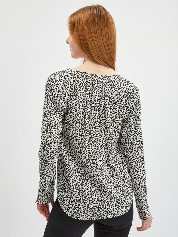 Orsay Schwarz-weiß gemusterte Damenbluse ORSAY
