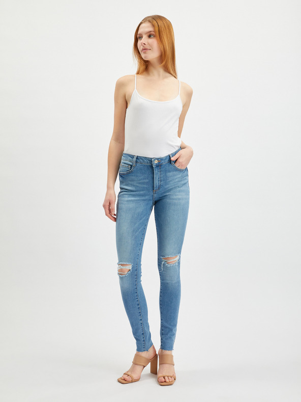 Orsay Hellblaue Skinny-Fit-Jeans für Damen ORSAY