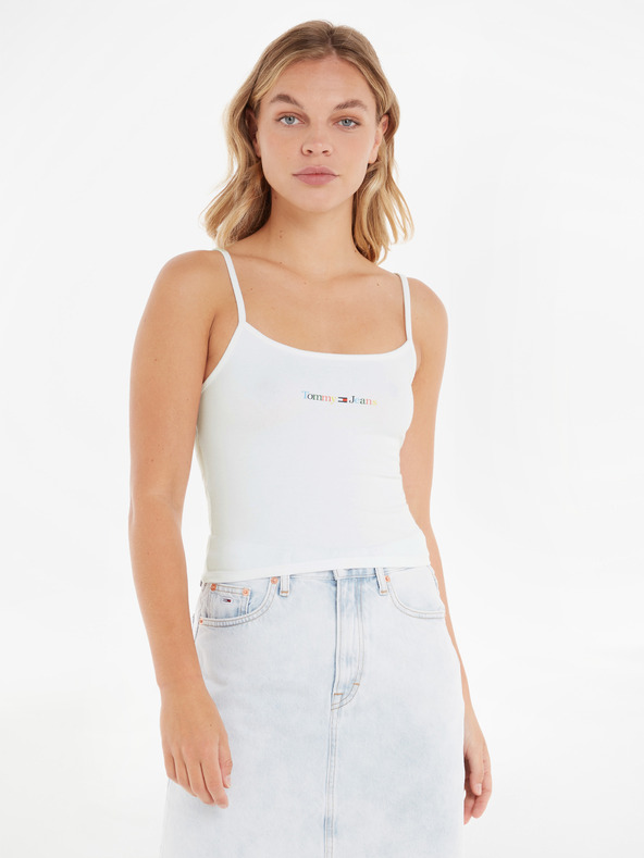 Tommy Jeans Linear Strap Top Unterhemd Weiß