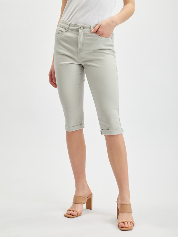 Orsay Hellgraue Damen Crop Jeans ORSAY