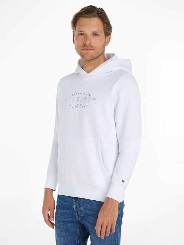 Tommy Hilfiger Curve Logo Sweatshirt Weiß