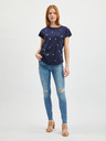 Orsay Dunkelblaues Damen T-Shirt mit Blumenmuster ORSAY