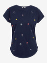 Orsay Dunkelblaues Damen T-Shirt mit Blumenmuster ORSAY