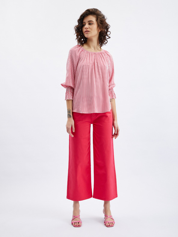 Orsay Dunkelrosa gestreifte Damenbluse ORSAY